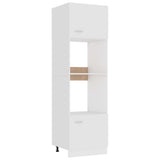 Microwave Cabinet Lyon White 60x57x207 cm Engineered Wood