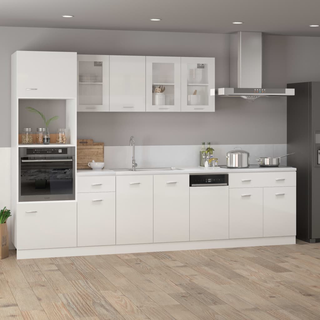 Dishwasher Panel Lyon High Gloss White 45x3x67 cm Engineered Wood