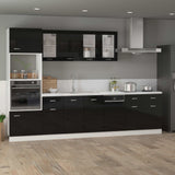 Dishwasher Panel Lyon High Gloss Black 45x3x67 cm Engineered Wood