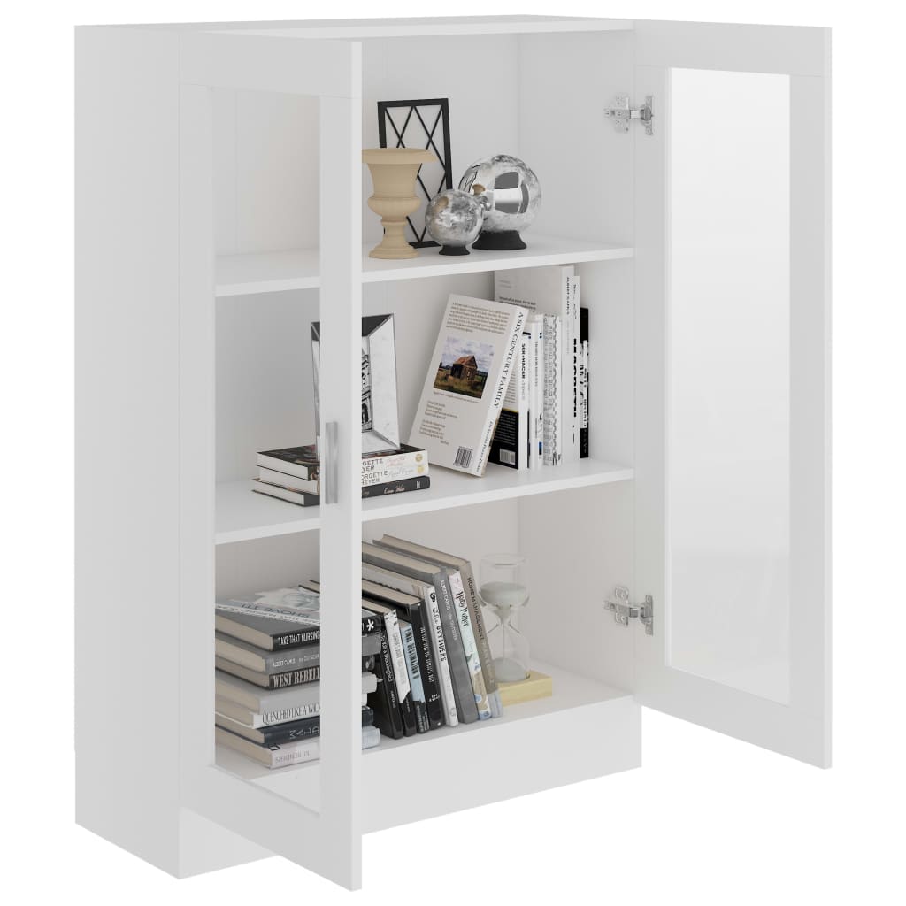 Vitrine Cabinet White 82.5x30.5x115 cm Engineered Wood