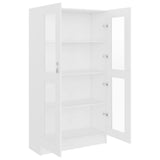 Vitrine Cabinet White 82.5x30.5x150 cm Engineered Wood