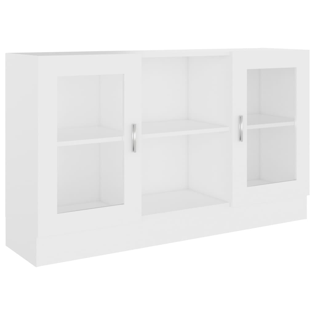 Vitrine Cabinet White 120x30.5x70 cm Engineered Wood