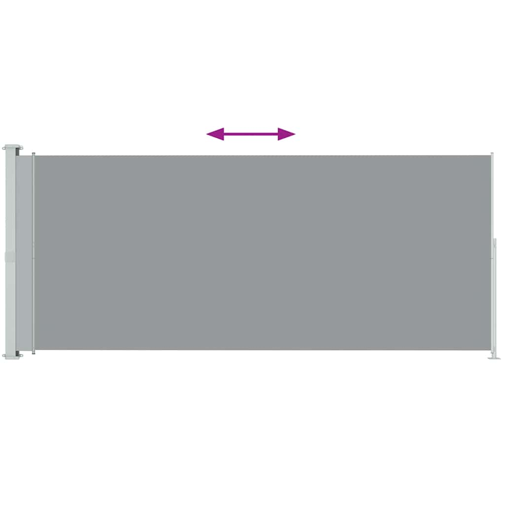 Patio Retractable Side Awning 200x500 cm Grey