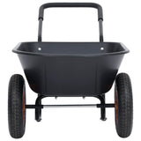 Wheelbarrow Black and Orange 78 L 100 kg