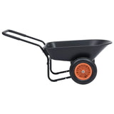 Wheelbarrow Black and Orange 78 L 100 kg