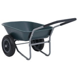 Wheelbarrow Green and Grey 140x63x65 cm 78 L 100 kg