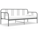 Sofa Bed Frame without Mattress Grey Metal 90x200 cm