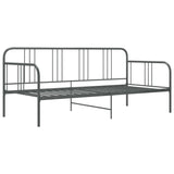 Sofa Bed Frame without Mattress Grey Metal 90x200 cm