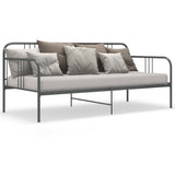 Sofa Bed Frame without Mattress Grey Metal 90x200 cm