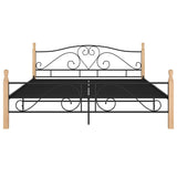 Bed Frame without Mattress Black Metal 200x200 cm