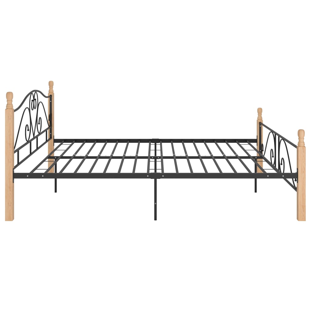 Bed Frame without Mattress Black Metal 200x200 cm