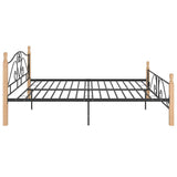 Bed Frame without Mattress Black Metal 200x200 cm