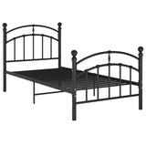 Bed Frame without Mattress Black Metal 100x200 cm