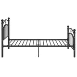 Bed Frame without Mattress Black Metal 100x200 cm