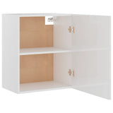 Hanging Cabinets 2 pcs High Gloss White 50x31x60 cm Engineered Wood