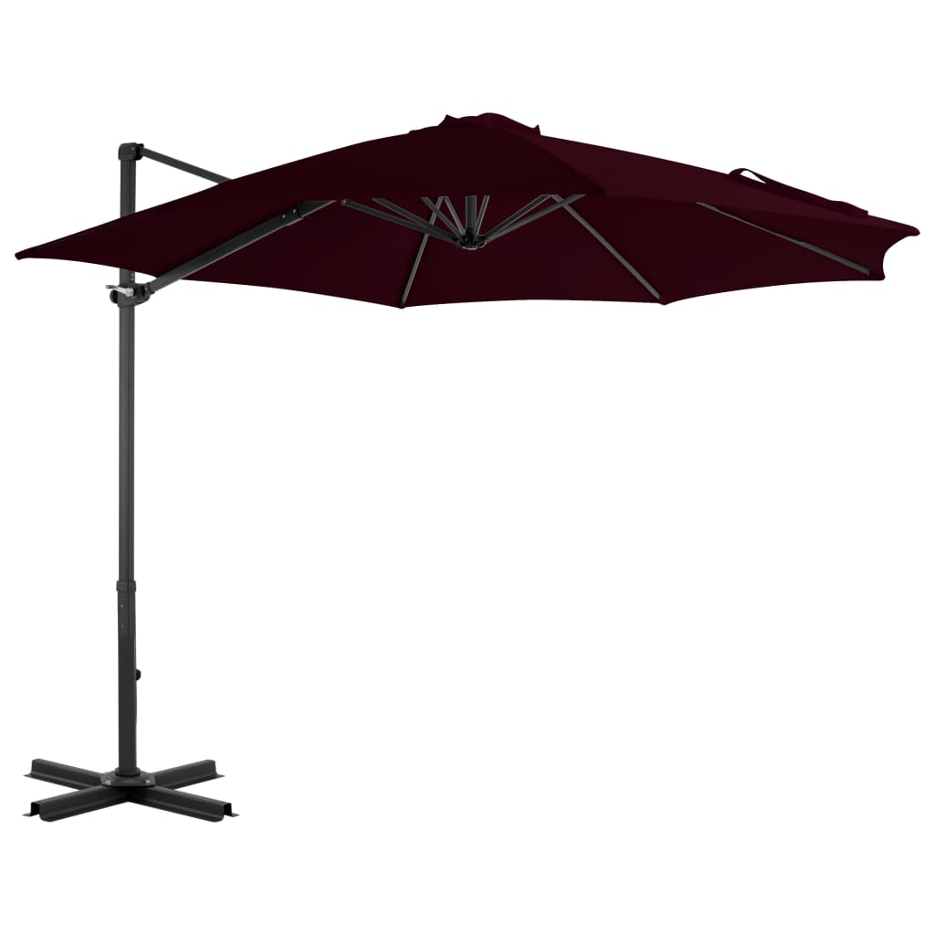 Cantilever Garden Parasol with Aluminium Pole Red 300 cm