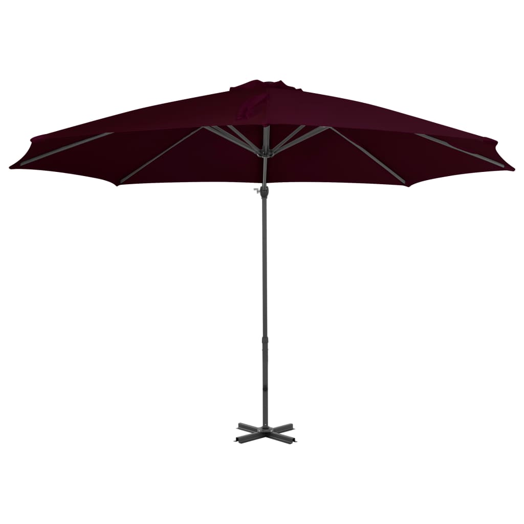 Cantilever Garden Parasol with Aluminium Pole Red 300 cm