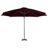 Cantilever Garden Parasol with Aluminium Pole Red 300 cm