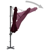 Cantilever Garden Parasol with Aluminium Pole Red 300 cm