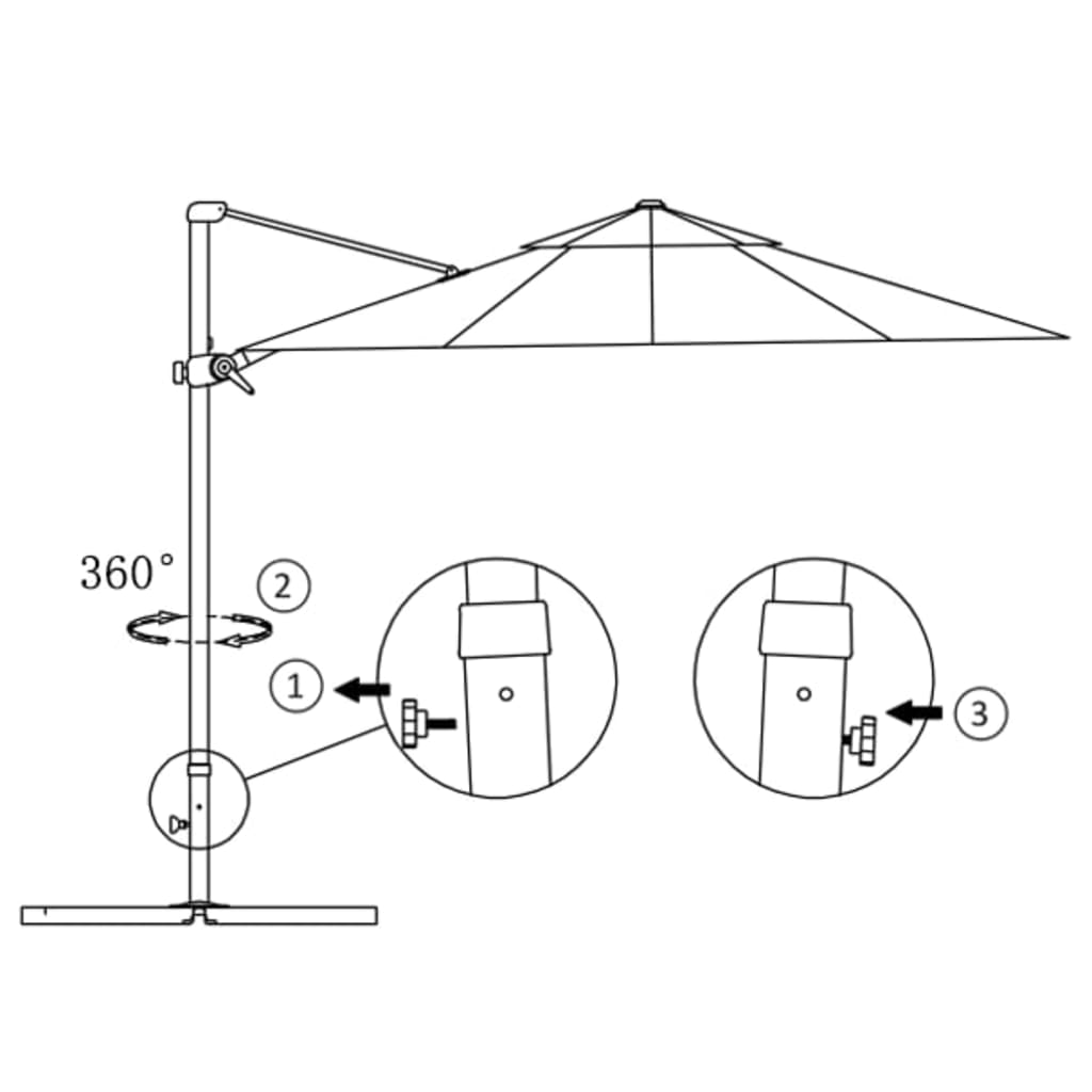 Cantilever Garden Parasol with Aluminium Pole Red 300 cm