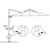 Cantilever Garden Parasol with Aluminium Pole Red 300 cm