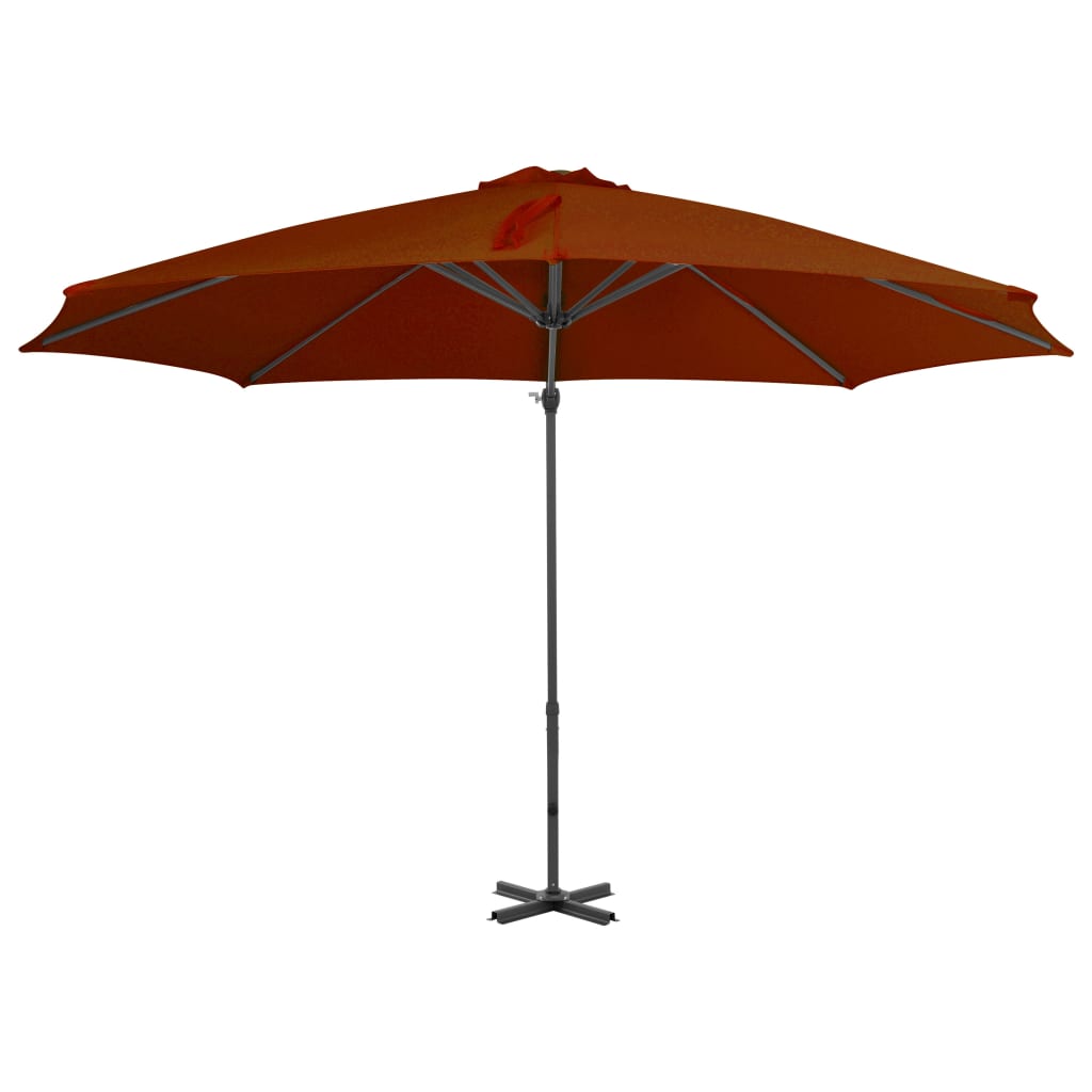 Cantilever Garden Parasol with Aluminium Pole Terracotta 300 cm