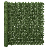 Balcony Screen with Dark Green Leaves 500x150 cm