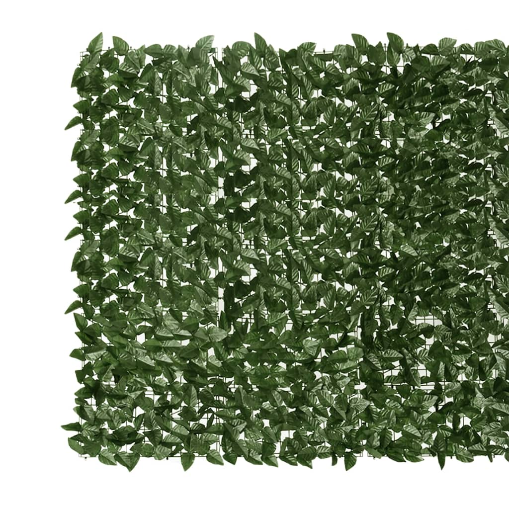 Balcony Screen with Dark Green Leaves 500x150 cm