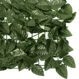 Balcony Screen with Dark Green Leaves 500x150 cm