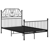 Bed Frame without Mattress Black Metal 120x200 cm