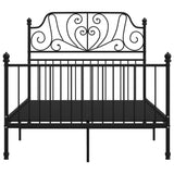 Bed Frame without Mattress Black Metal 120x200 cm