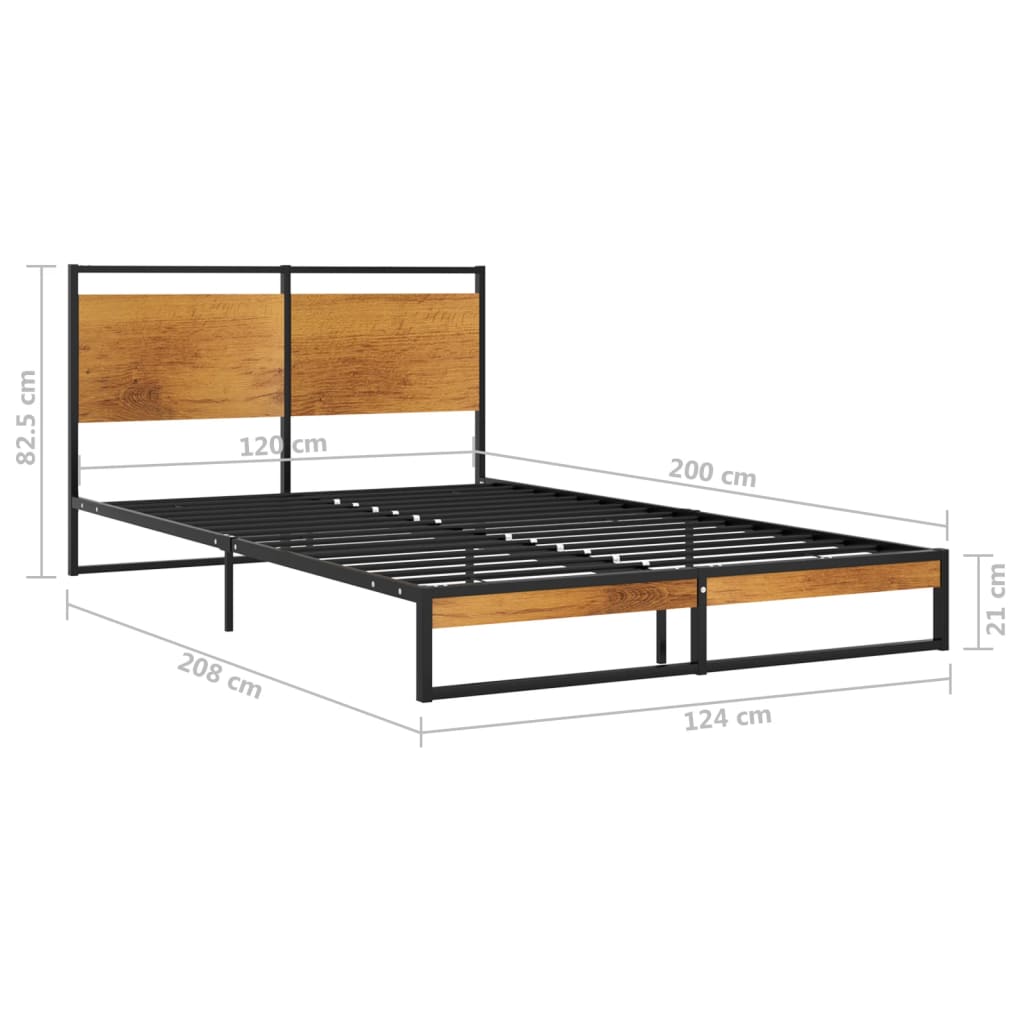 Bed Frame without Mattress Metal 120x200 cm