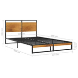 Bed Frame without Mattress Metal 120x200 cm