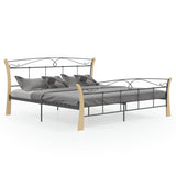 Bed Frame without Mattress Black Metal 200x200 cm