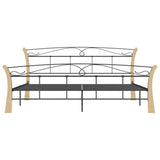 Bed Frame without Mattress Black Metal 200x200 cm