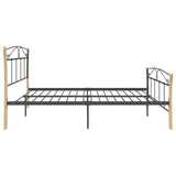 Bed Frame without Mattress Black Metal 200x200 cm