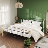 Bed Frame without Mattress Black Metal 200x200 cm