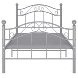 Bed Frame without Mattress Grey Metal 100x200 cm