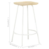 Bar Stools 4 pcs Solid Mango Wood