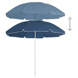 Garden Parasol with Steel Pole Blue 180 cm