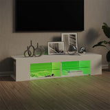 TV Cabinet with LED Lights White 135x39x30 cm