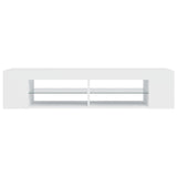 TV Cabinet with LED Lights White 135x39x30 cm