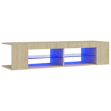 TV Cabinet with LED Lights Sonoma Oak 135x39x30 cm