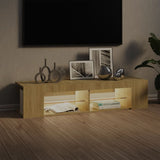 TV Cabinet with LED Lights Sonoma Oak 135x39x30 cm