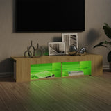 TV Cabinet with LED Lights Sonoma Oak 135x39x30 cm