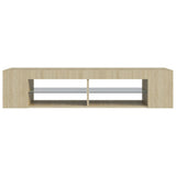 TV Cabinet with LED Lights Sonoma Oak 135x39x30 cm