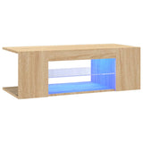 TV Cabinet with LED Lights Sonoma Oak 90x39x30 cm