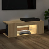 TV Cabinet with LED Lights Sonoma Oak 90x39x30 cm