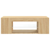 TV Cabinet with LED Lights Sonoma Oak 90x39x30 cm