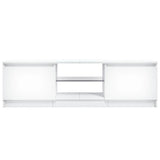 TV Cabinet with LED Lights White 120x30x35.5 cm